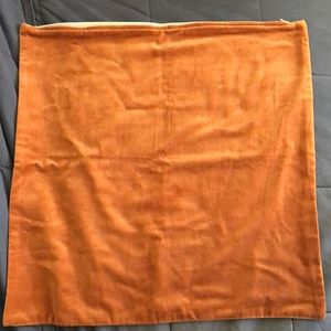 CB2 22” square amber velvet pillow cover
